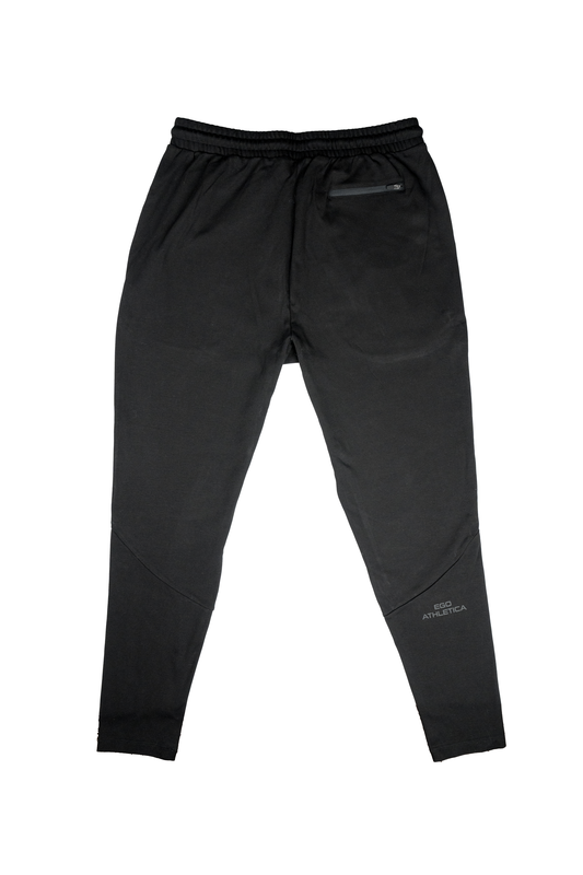 Men's Athletic Pants with Magnetic Zippers- Black