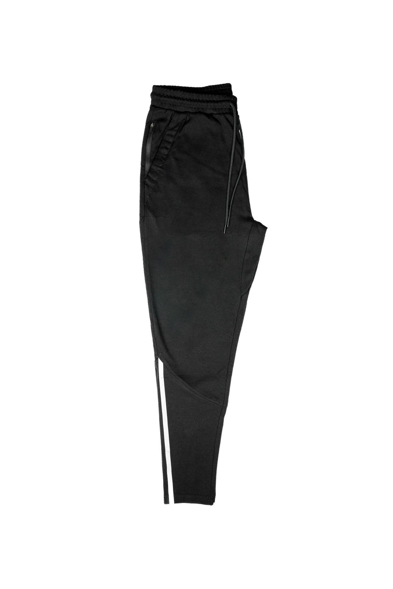 Men's Athletic Pants with Magnetic Zippers- Black