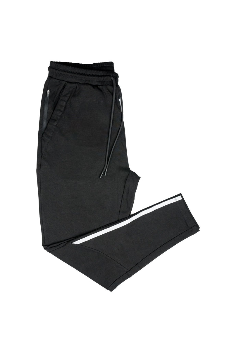 Men's Athletic Pants with Magnetic Zippers- Black